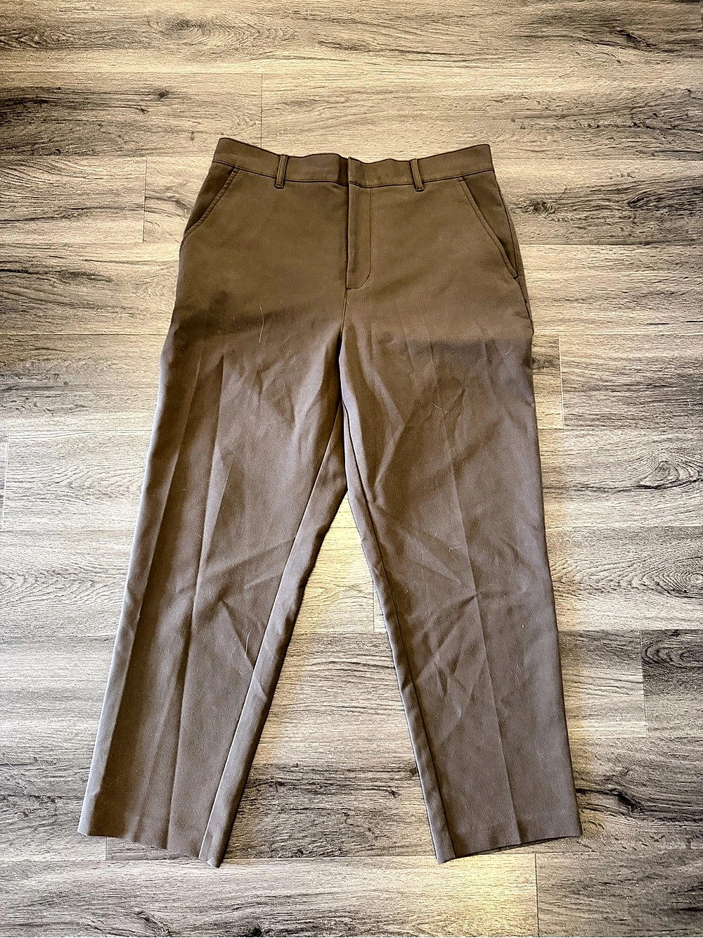 Oak + Fort Trousers Straight Leg in Brown Size 36